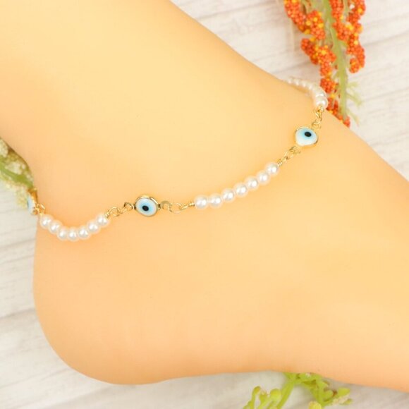 "Handmade Anklet – Elegant & Delicate Jewelry for Women | UNVRC1454 - Picture 6 of 10